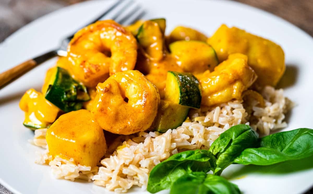 Prawns and Banana Curry